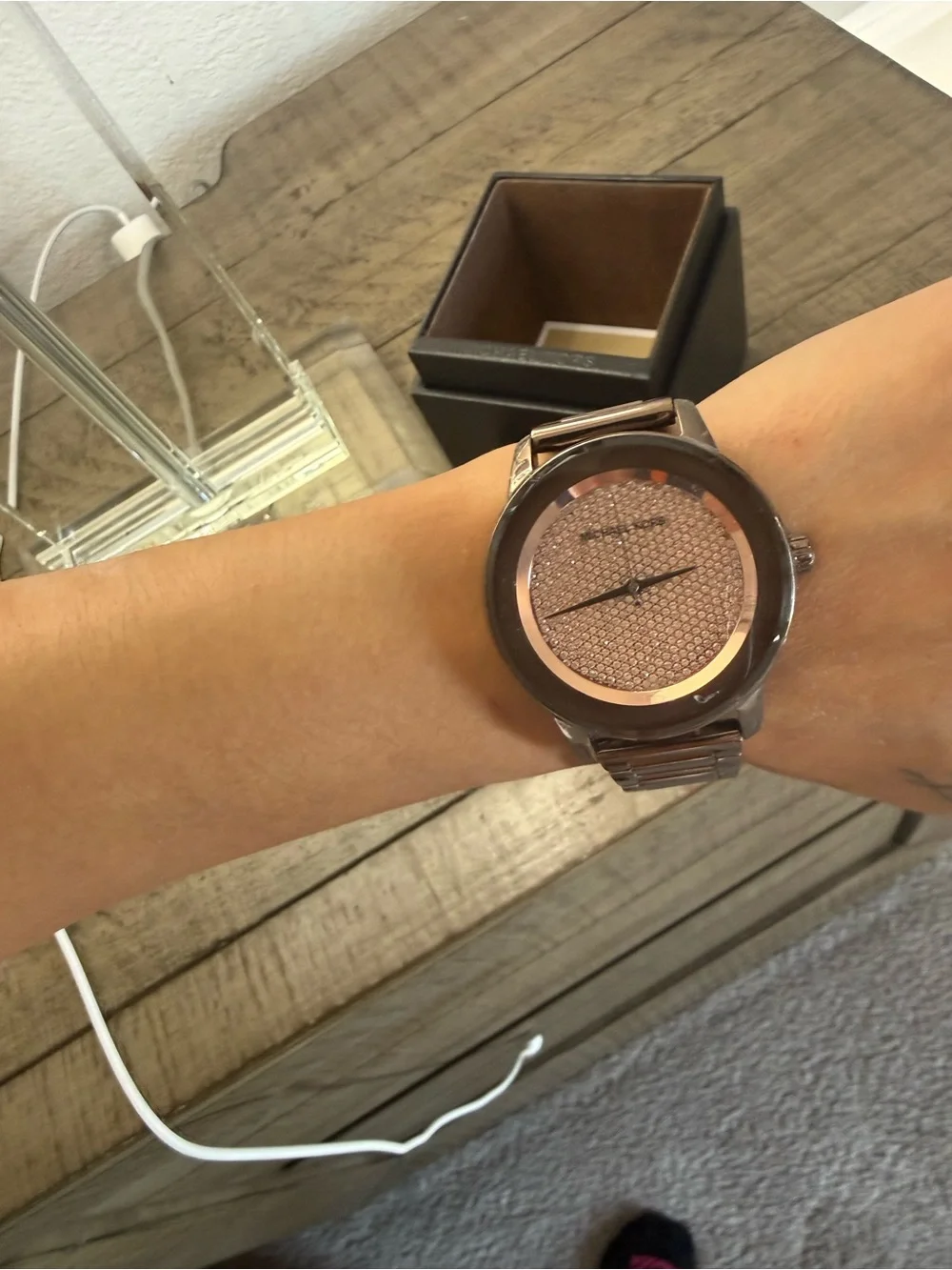 Michael Kors Rose Sable Pave Bracelet Watch